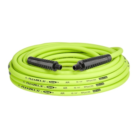 FLEXZILLA Air Hose, 1/4" x 50, 1/4" MNPT Fittings HFZ1450YW2-E